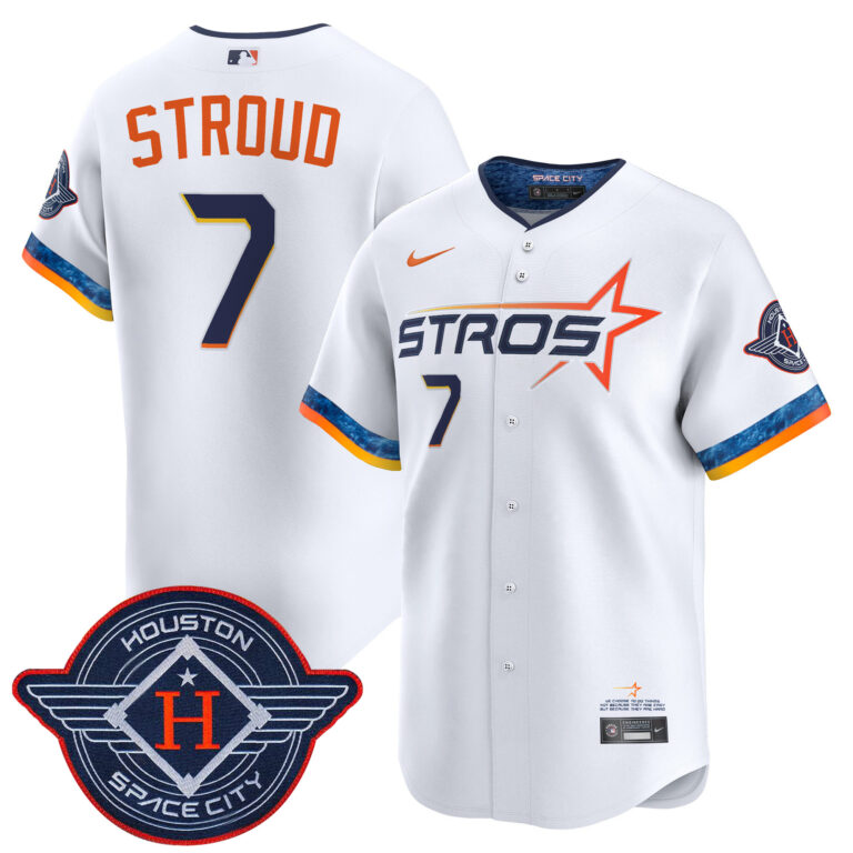 Men Houston Astros #7 Stroud white 2025 City Connect Vapor Limited Stitched Jersey